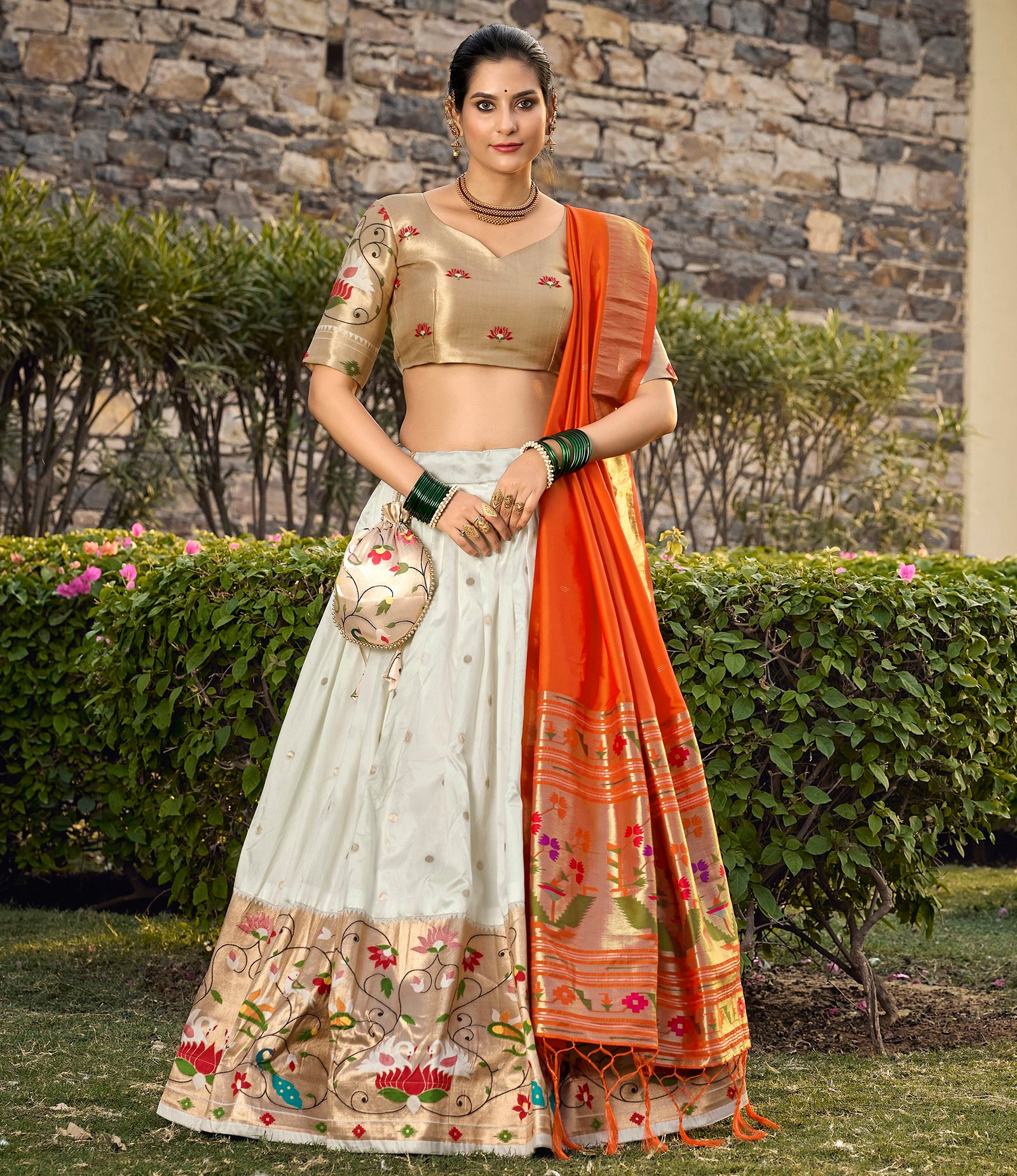 White And Multicolour Lehenga Choli For Women Indian good Designer Party Wear Lehenga With Embroiderysequence Work Lehenga Choli